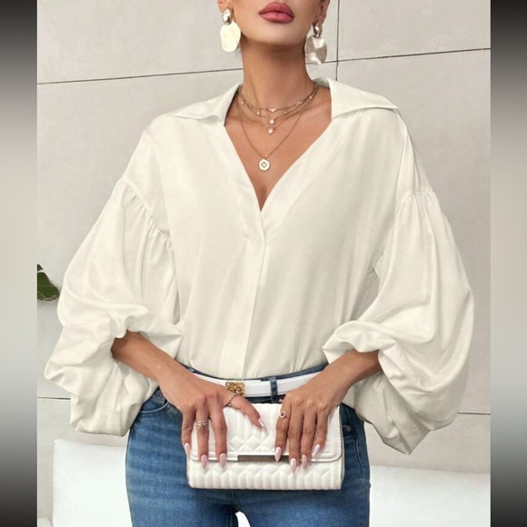Luxe lantern sleeve blouse - Picture 10 of 15